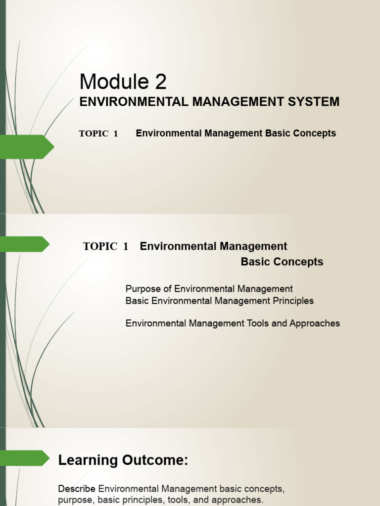 Principles of Environmental Management | PDF | Environmental Resource ...
