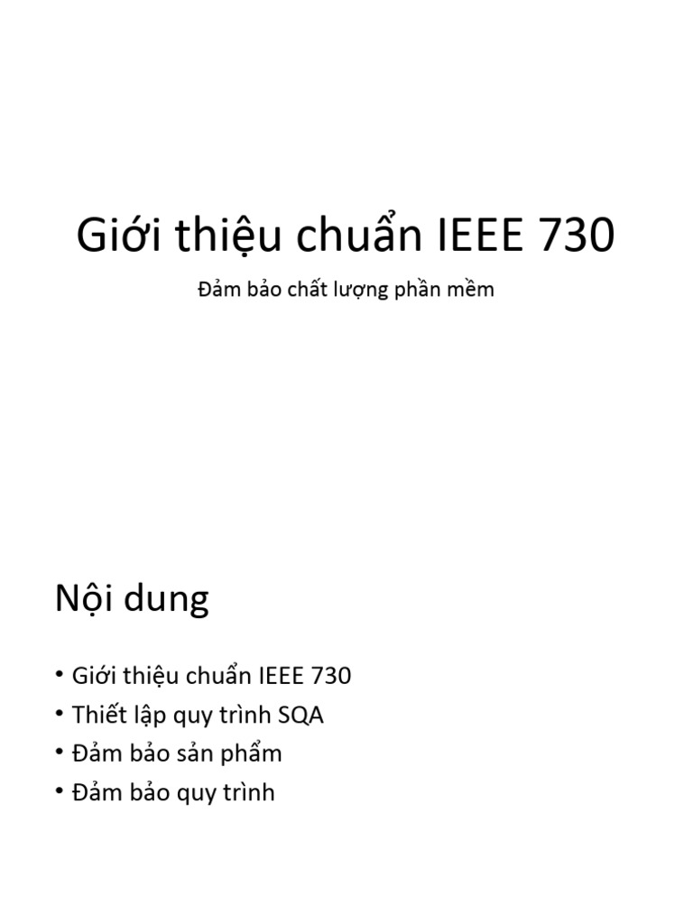 IEEE STD 730-2014 T NG Quan | PDF