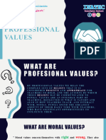 PROFESSIONAL AND MORAL VALUES U1