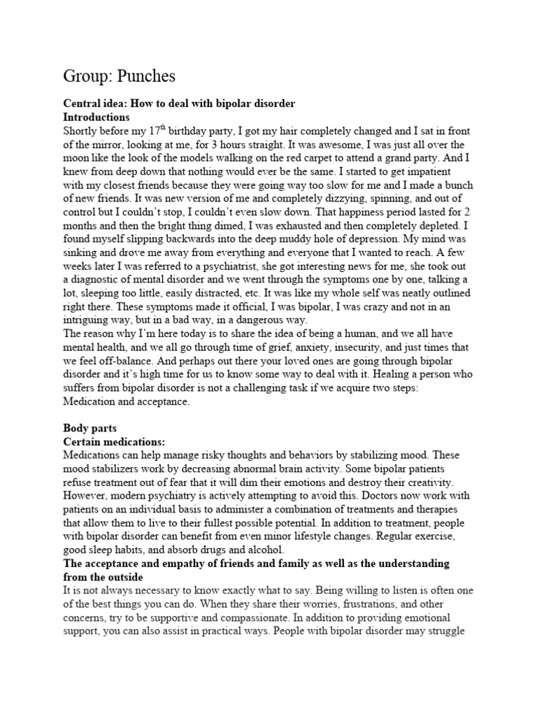 Script group punches pdf mental disorder bipolar disorder