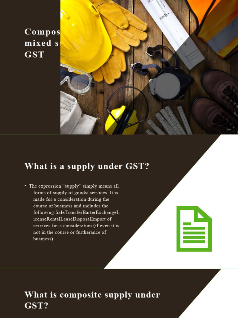 Composite And Mixed Supply In Gst