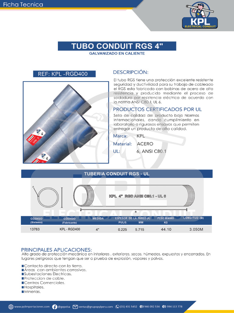 TUBO RGS DE 4 KPL | PDF