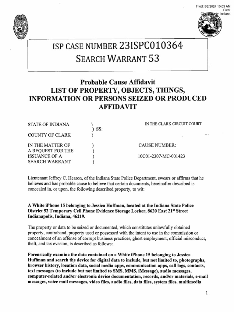 SW 53 Probable Cause | Download Free PDF | Probable Cause | Affidavit