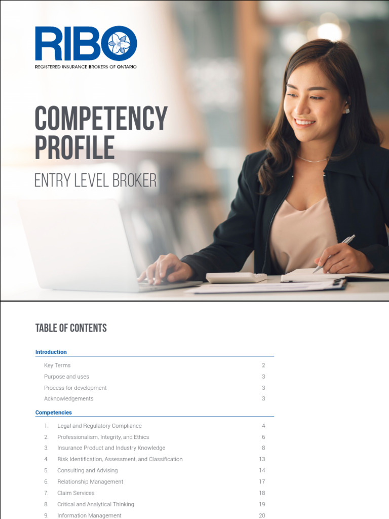 Entry-Level Broker Competency Guide | PDF | Insurance | Vehicle Insurance