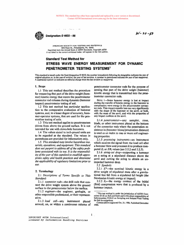 Astm D4633 86 Download Free PDF Hammer Waves