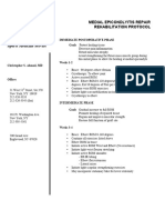 Epicondylitis Repair - Rehab Protocol