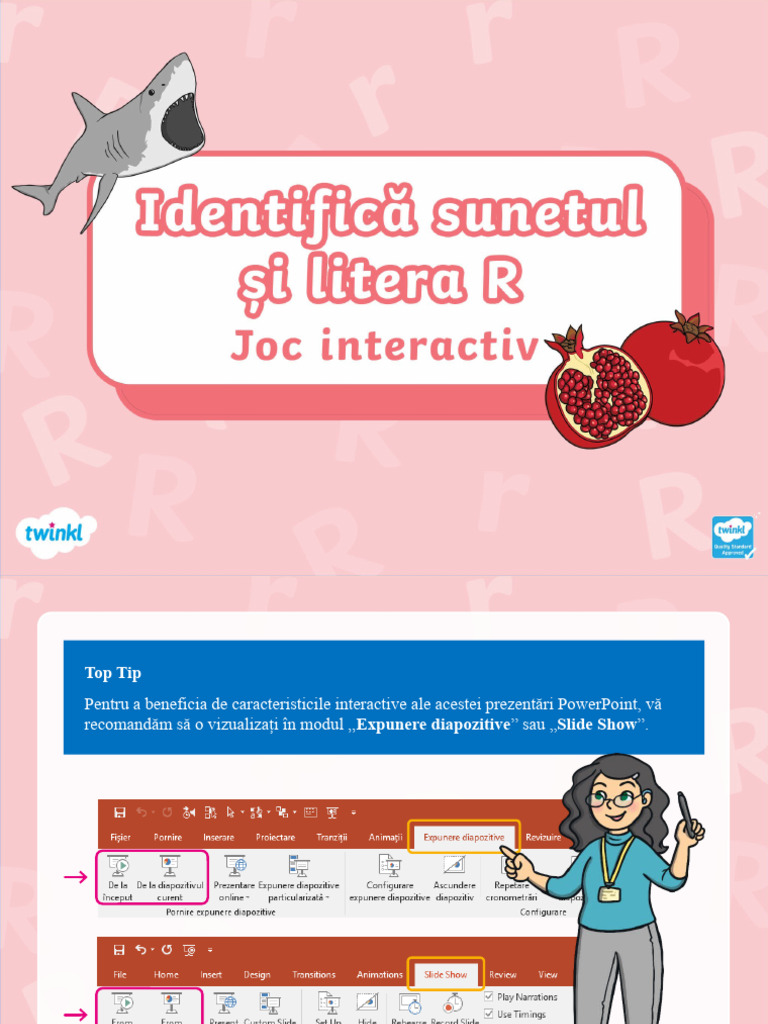 DLC 614 Identifica Sunetul Si Litera R Joc Interactiv Ver 3 | PDF