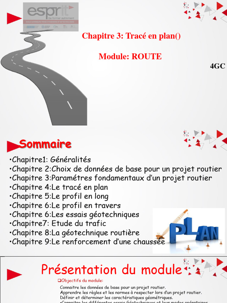 Tracé en plan d'un projet routier | PDF | Autoroute | Route