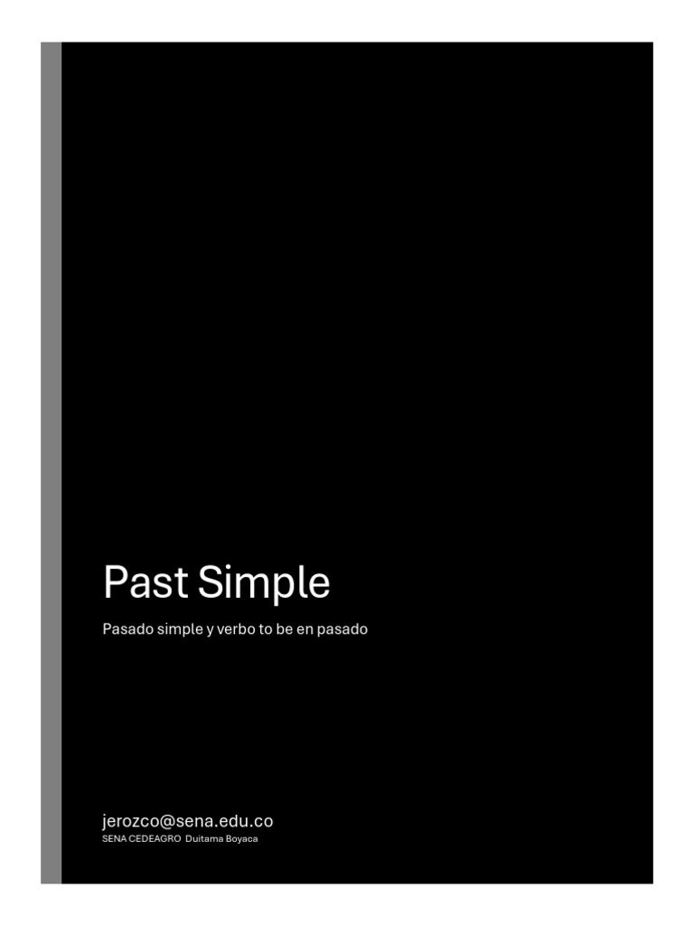 Past Simple Pdf
