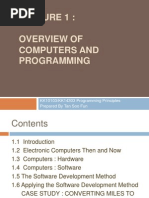 Lecture 1 Overview of Computers and Programming