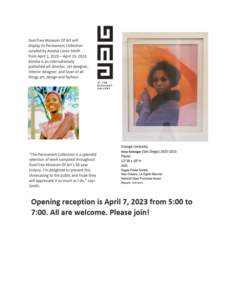 GumTree Museum of Art Permanent Collection Poster PDF