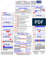 University Calendar SY 2023-24