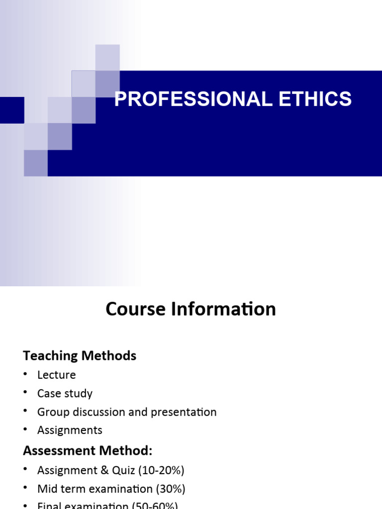 Ch 1 2 3 Professional Ethics Pdf Informed Consent