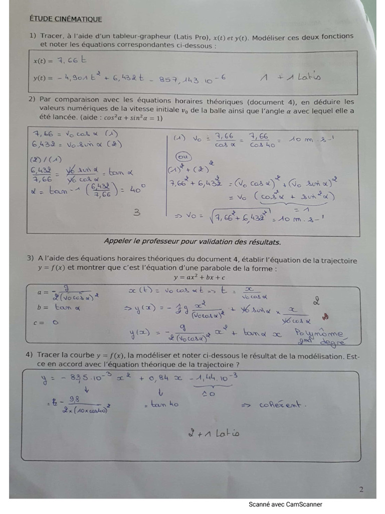 Chap13 CORRECTION Activité 2 | PDF