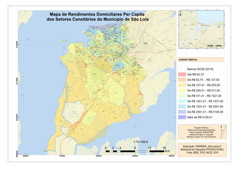 Rendomentos Percapita Setores Bairros INCID 2019 | PDF