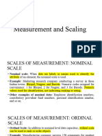 Measurement and Scaling