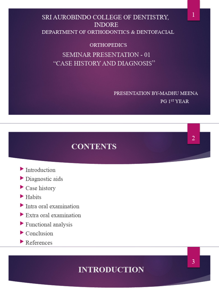 Orthodontic Case History and Diagnosis | PDF | Human Nose | Orthodontics