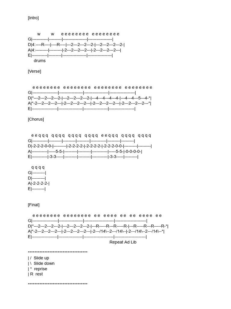 Paint it black Tab Bajo PDF