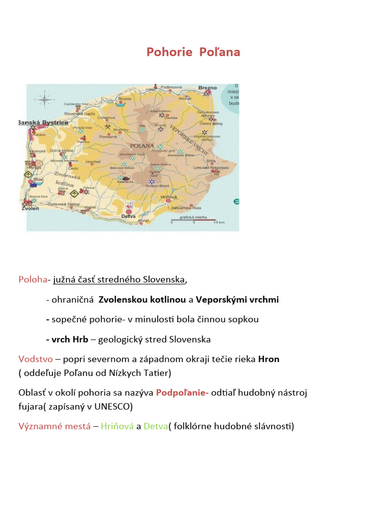 Pohorie Poľana PDF