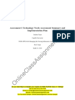 NURS FPX 6416 Assessment 2 Technology Needs Assessment Summary and Implementation Plan 