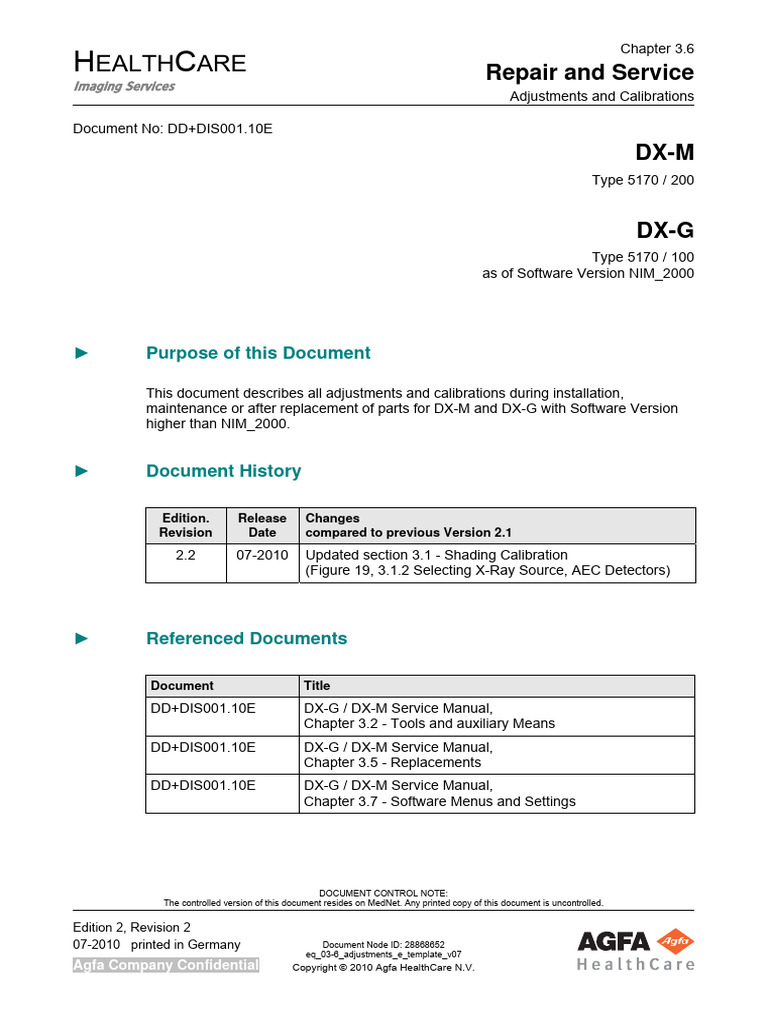 DX-M DX-G - Chapter 03.6 - Adjustments and Calibration | Download Free ...