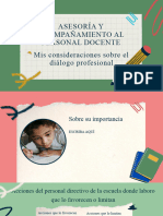 Asesoría al personal docente. Consideraciones