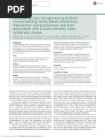 National Suicide Management Guidelines Recommending Familybased Prevention Intervention and Postvention and Their Association With Suicide Mortality Rates Systematic Review
