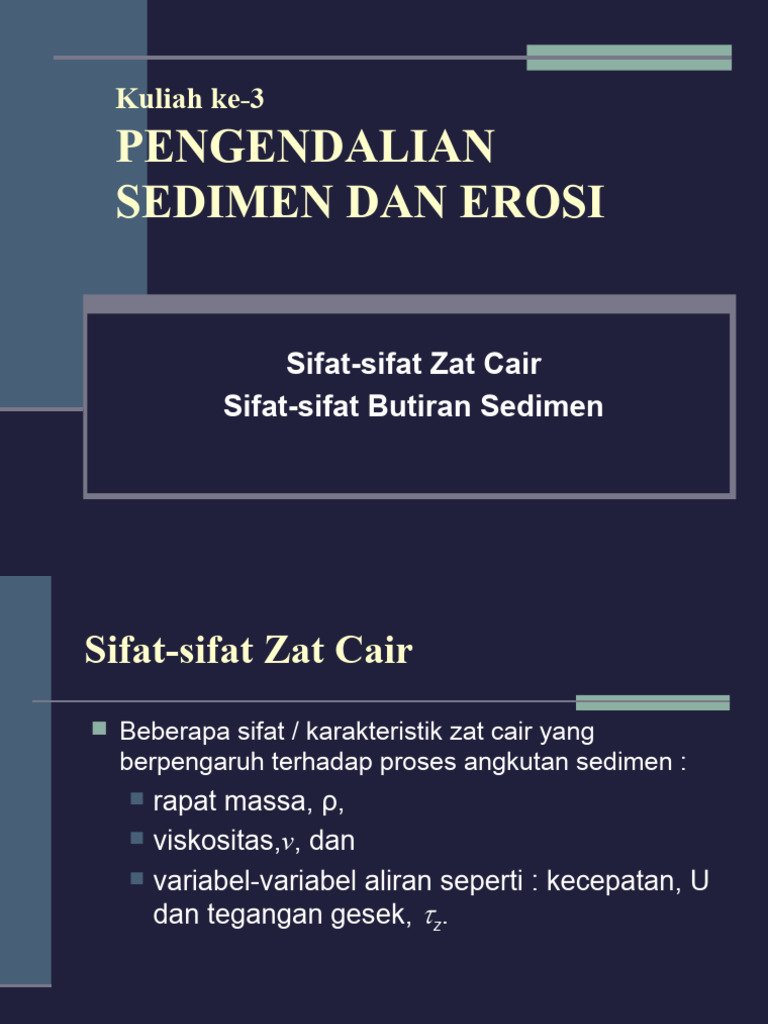 Pengendalian Sedimen dan Erosi dalam Aliran | PDF | Sains & Matematika
