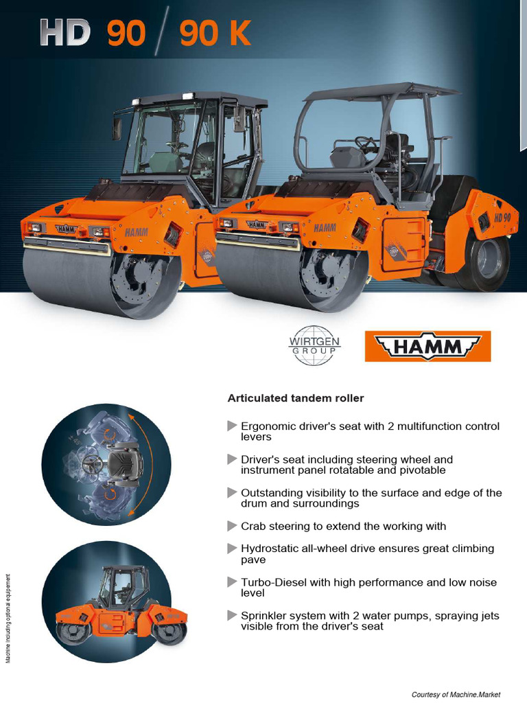 Hamm Compactor Rollers Spec 75f61b | PDF | Horsepower | Engines