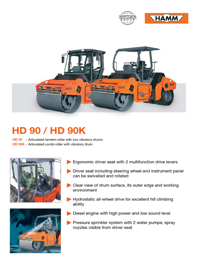 Compacteur 10t Hamm Hd90 | PDF | Horsepower | Engines