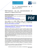 MLN-Tupamaros y La Internacionalizacion de La Violencia