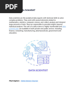 What Is A Data Scientist