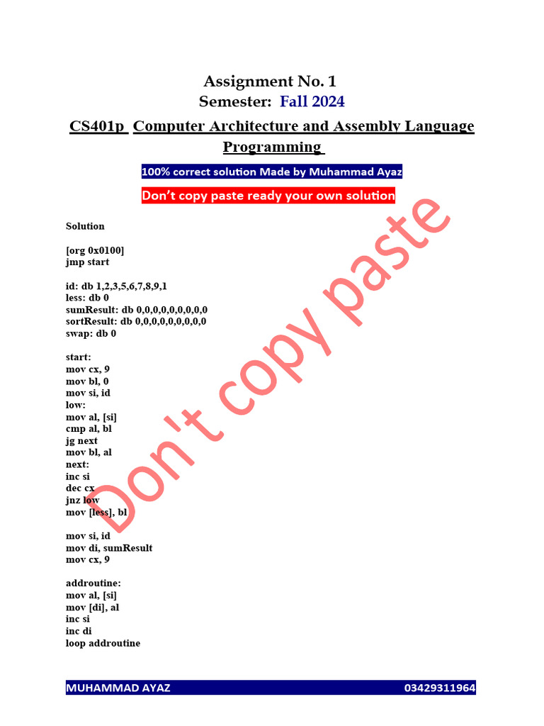 cs401P_Assignment1_Correct_Solution PDF