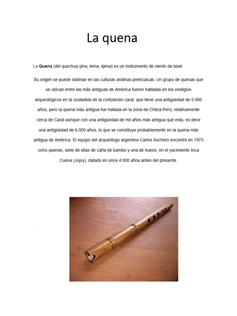 Historia y características de la quena | PDF | Musicología
