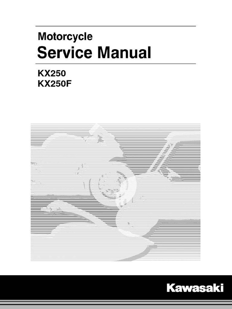 2017 KX250F Service Manual Guide | PDF | Bearing (Mechanical) | Screw