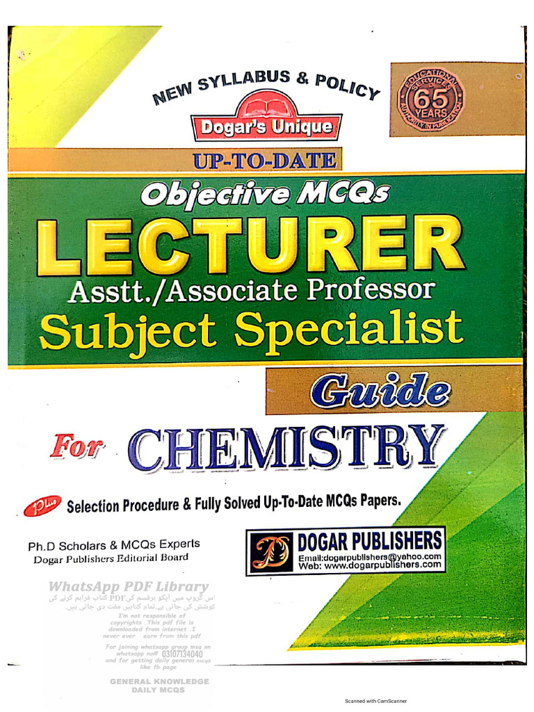 Lecturer Chemistry 2020 | PDF