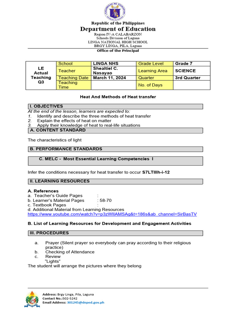 Le Heat Pdf Heat Heat Transfer