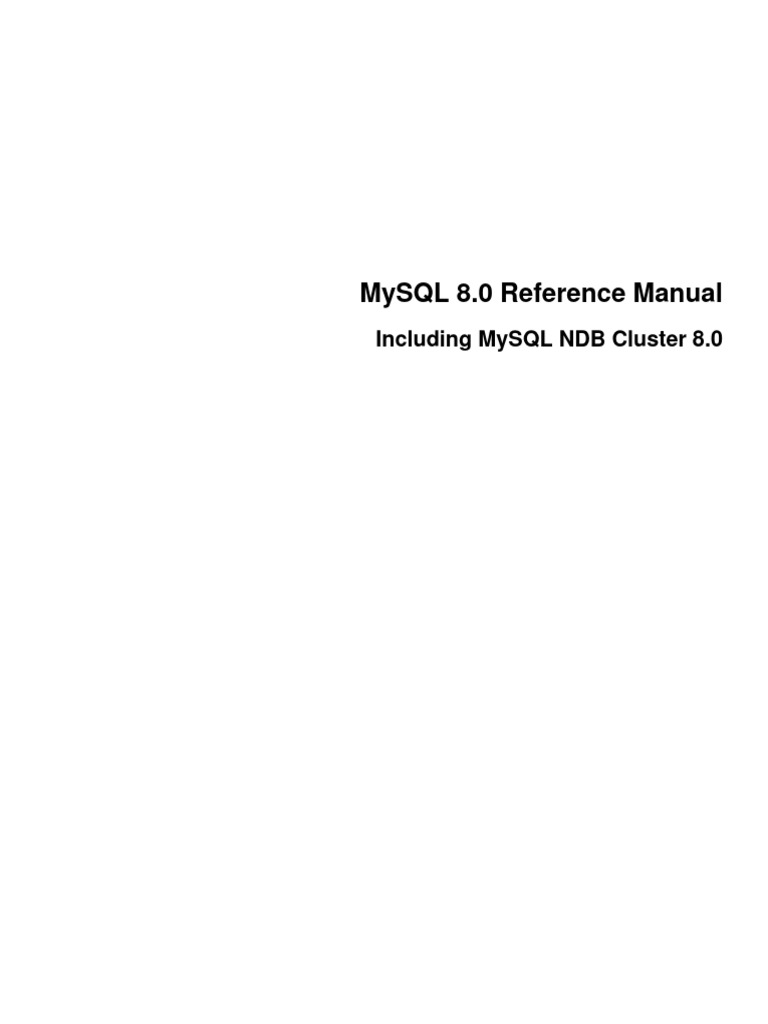 Mysql 8 0 en 1 30 download free pdf my sql database index