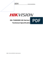 Spec of DS-7200HWI-SH (Only Available For Thailand)