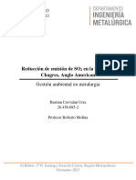 Proyecto Estudiantil USACH: Reducción de Emisión de SO2 en Fundiciones. (Sujeto A Revisión)