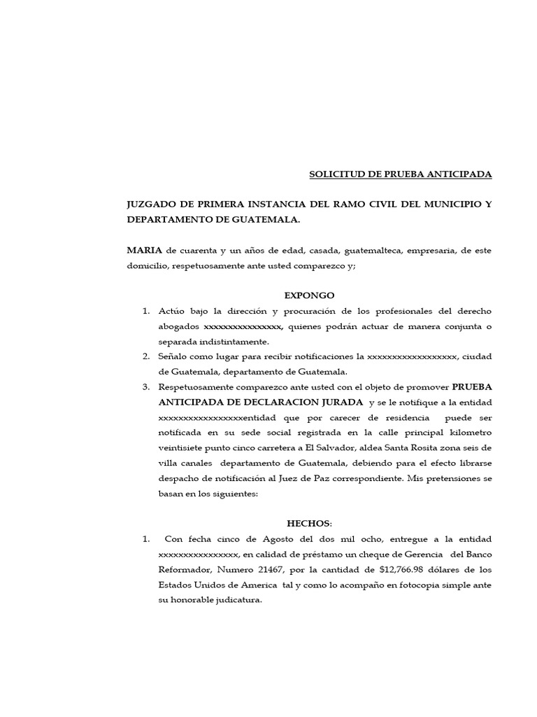 Prueba+Anticipada | PDF | Guatemala | Justicia