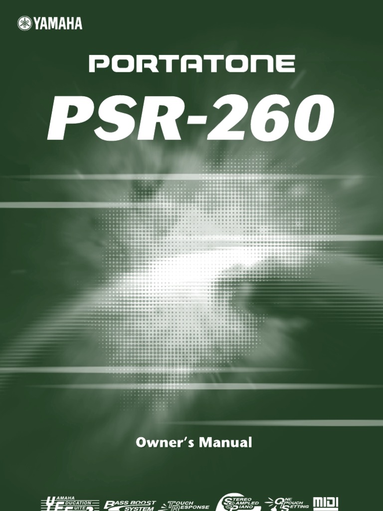 Yamaha PSR-260 Owner's Manual | Batería (Electricidad) | Piano