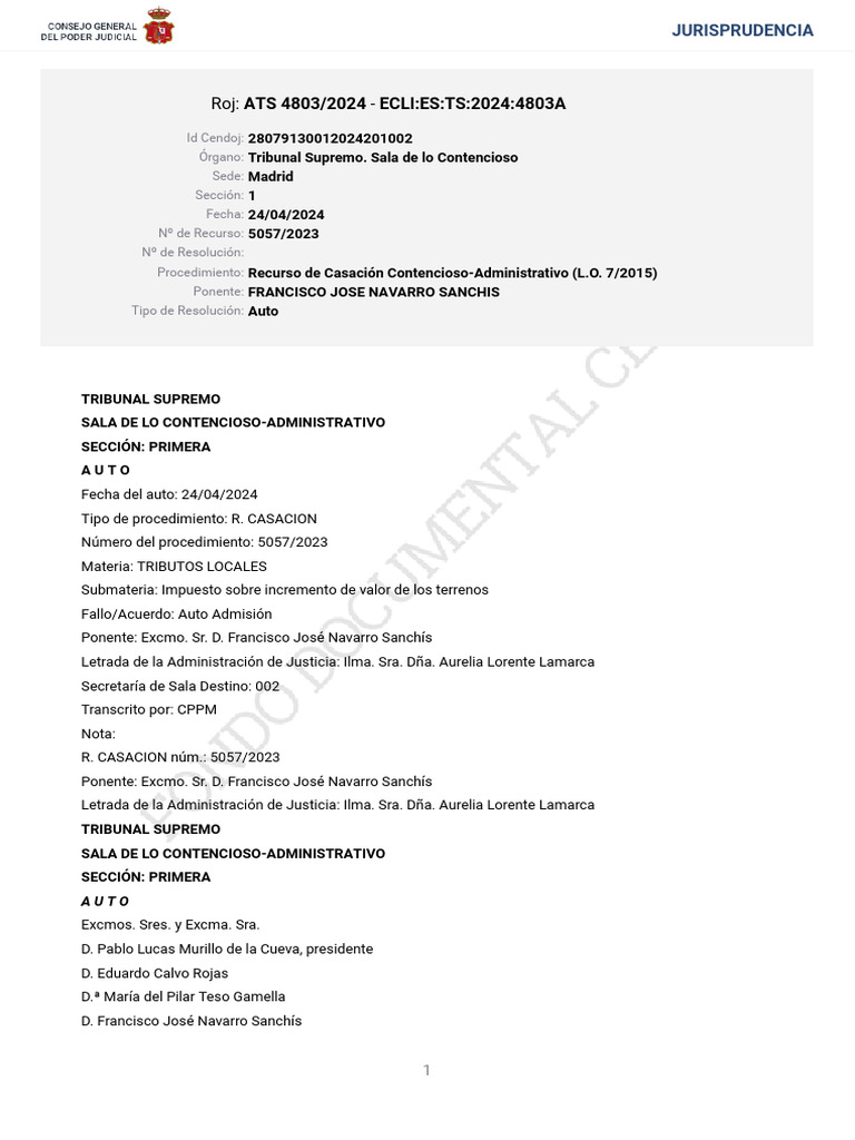 Ats 4803 2024 | PDF | Caso de ley | Sentencia (ley)
