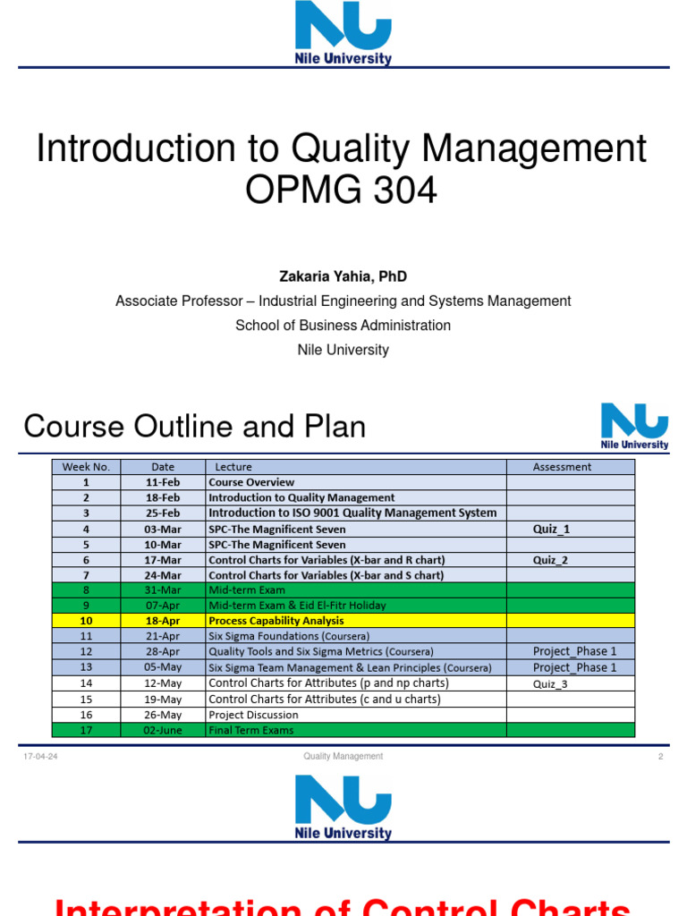 Quality Management_OPMG304_L07_Interpretation of Control Charts and ...
