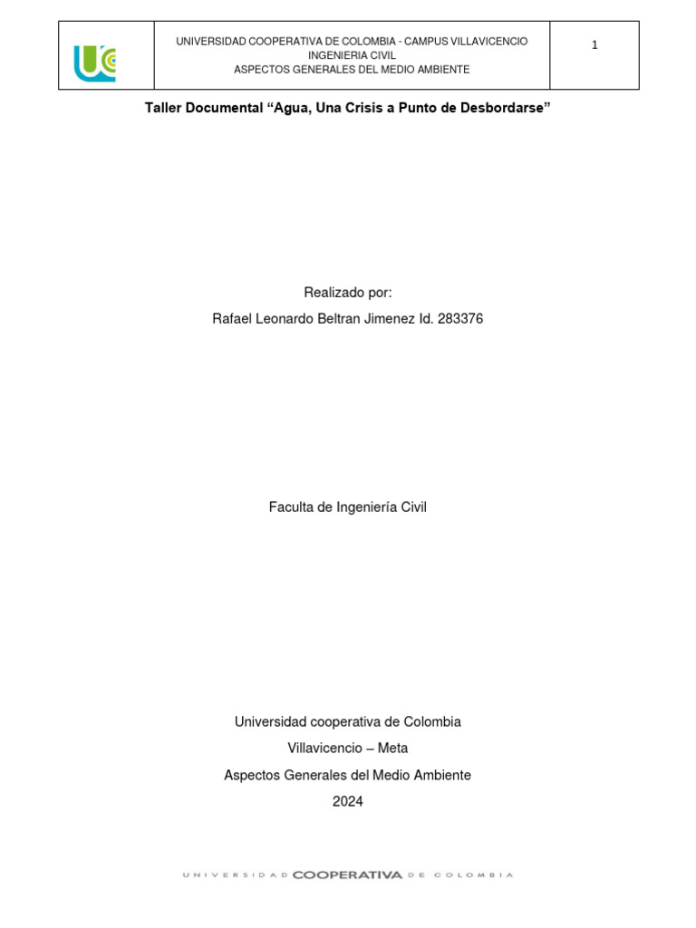 Crisis del Agua: Retos y Soluciones | PDF | Agua | Escasez de agua