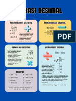 Decimal Operations Math Educational Poster in Green Yellow Simple Style