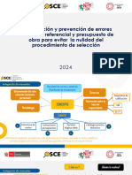 Identificación y prevención de errores en el valor referencial y presupuesto de obra para evitar  la nulidad del procedimiento de selección