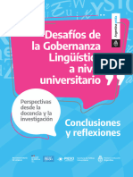 Desafios de La Gobernanza Linguistica a Nivel Universitario - Perspectivas Desde La Docencia y La Investigacion