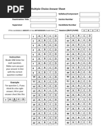 IGCSE Multiple Choice Answer Sheet | PDF | Tests | Standardized Tests