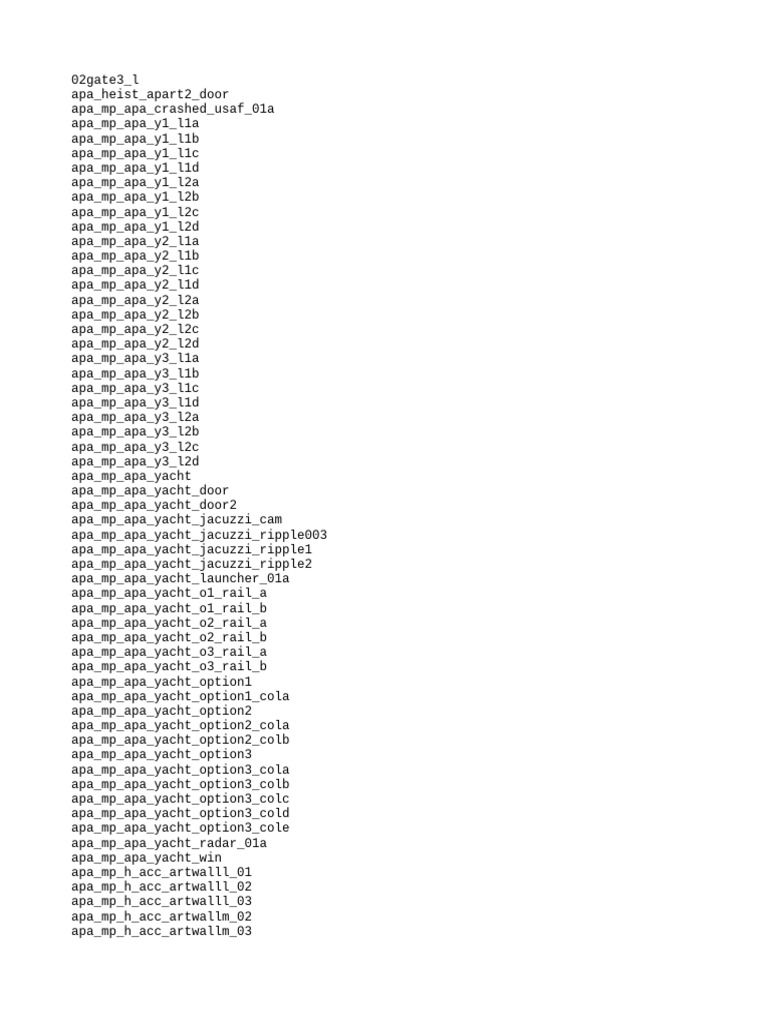Prop List | PDF